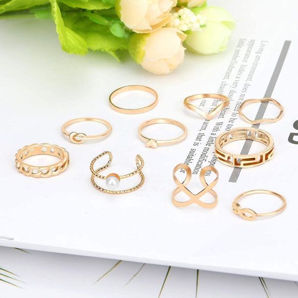 ONESING 25Ā Pcs Knuckle Ringsāfor Women Stackable Rings Sets - Picture 2 of 5